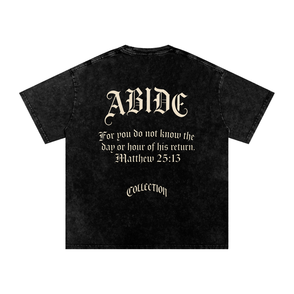 Snow Washed Oversized Cotton T-Shirt