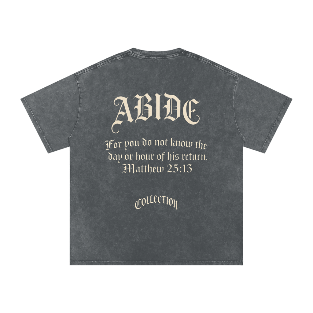 Snow Washed Oversized Cotton T-Shirt